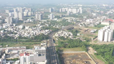 Rajkot-city-aerial-view-camera-is-going-ahead-and-construction-work-is-going-on
