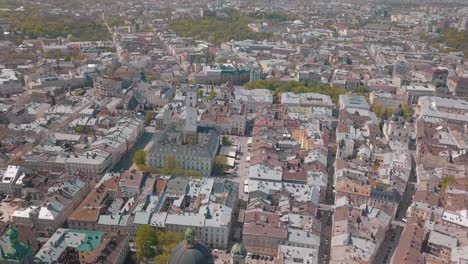 Lvov,-Ukraine.-Aerial-City-Lviv,-Ukraine.-Panorama-of-the-old-town.-Dominican