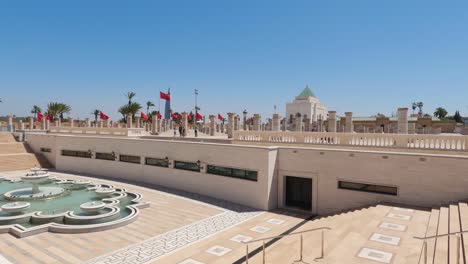 Schöner-Brunnen-In-Der-Nähe-Des-Hassan-Turmplatzes-In-Rabat,-Marokko