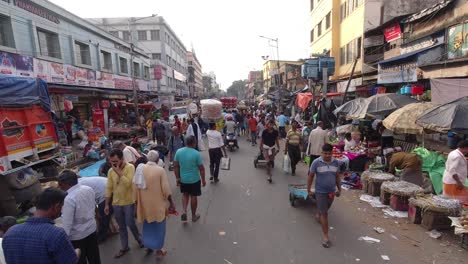 Stock-footage-of-Kolkata-street-road-and-working-people