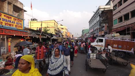 Material-De-Archivo-De-La-Calle-Kolkata-Y-Los-Trabajadores