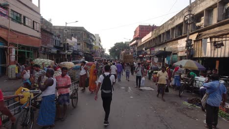 Stock-footage-of-Kolkata-street-road-and-working-people