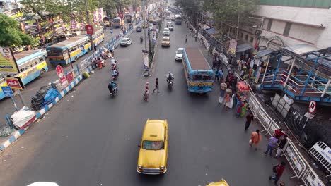 Stock-footage-of-Kolkata-street-road-and-working-people