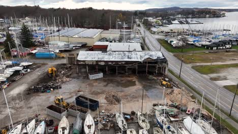 Tilting-down-to-show-the-boatyard-with-partially-demolished-building