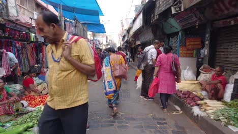 Material-De-Archivo-De-La-Calle-Kolkata-Y-Los-Trabajadores