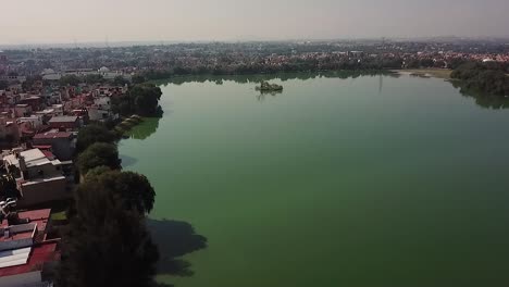 Drone-shoot-of-Axotlan-lagoon-at-north-of-Mexico-City