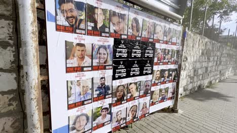 posters-of-captives-from-israel-on-display-in-jerusalem