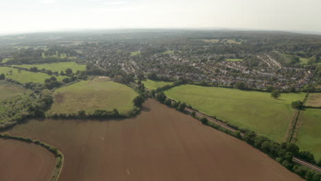 Wide-aerial-shot-towards-Theydon-Bois-town