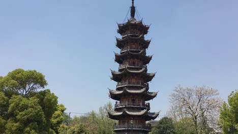 Pagoda-Histórica-De-Longhua-En-Shanghai,-China