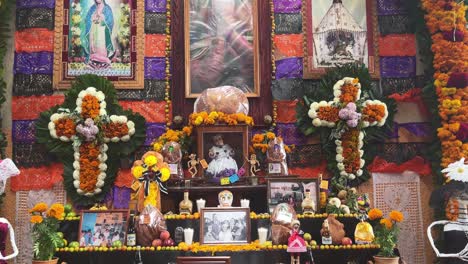 Dia-De-Los-Muertos-Día-De-La-Muerte-México-Decoración-Con-Flores