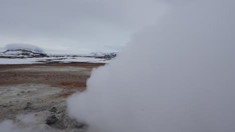 Active-steam-vent-boil-and-push-out-white-vapor-in-volcanic-landscape