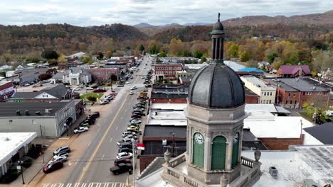 aerial-courthouse-in-Murphy-NC,-North-Carolina