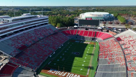 NC-State-Wolfpack-football-field-at-Carter-Finley-Stadium-in-Raleigh,-North-Carolina