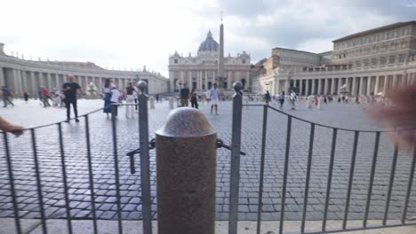 Rome-POV:-Moving-Through-Busy-Streets-to-Vatican-City,-Italy,-Europe,-Walking