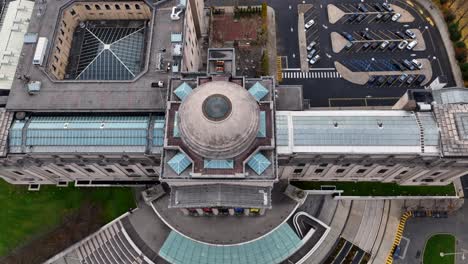 An-aerial-view-of-the-Brooklyn-Museum-in-New-York,-an-art-museum-founded-in-1897