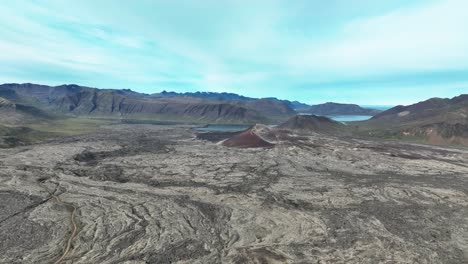 Lava-Field-Berserkjahraun-In-Snaefellsnes-Peninsula,-Iceland---Aerial-Drone-Shot