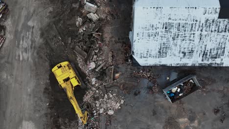 Direct-over-aerial-of-the-debris-and-rubble