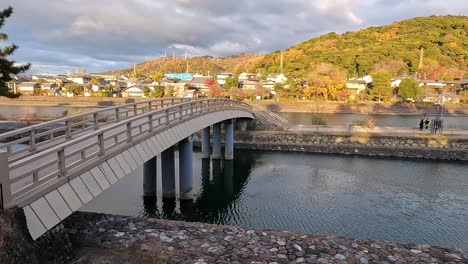 Scenic-views-of-Ujigawa-river-in-Uji,-Kyoto-Prefecture,-Japan