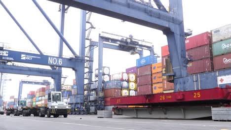 Freight-operations-at-Karachi-Port-Trust,-Pakistan