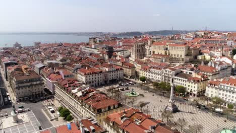Luftaufnahme-Der-Altstadt-Von-Lissabon,-Portugal