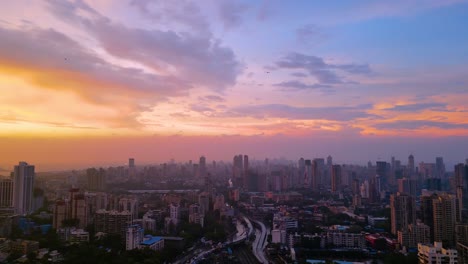 Chhatrapati-Shivaji-Maharaj-Terminus-and-Brihanmumbai-Municipal-Corporation-Head-office-Mumbai-city-evening-and-night-aerial-view