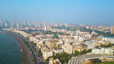 Terminal-De-Chhatrapati-Shivaji-Maharaj-Y-Oficina-Central-De-La-Corporación-Municipal-De-Brihanmumbai-Vista-Aérea-Nocturna-De-La-Ciudad-De-Mumbai