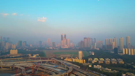 Chhatrapati-Shivaji-Maharaj-Terminus-and-Brihanmumbai-Municipal-Corporation-Head-office-Mumbai-city-evening-and-night-aerial-view