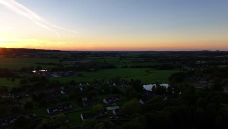 Aerial,-parallax-footage-of-beautiful-horizon-and-skyline-of-colours