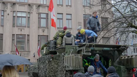 Canadian-military-vehicle-exhibition-in-downtown-Riga