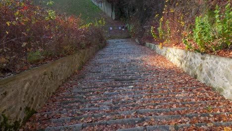 Mauthausen,-Alta-Austria---Escaleras-De-La-Muerte-En-El-Campo-De-Concentración-De-Mauthausen---Plano-De-Seguimiento