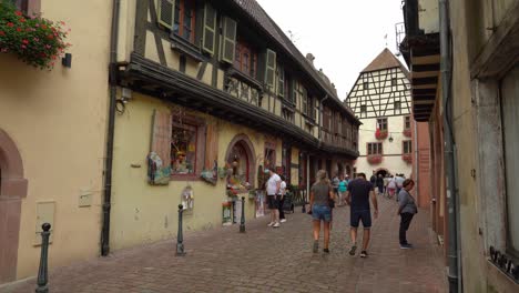 Kayserberg-Village-Half-Timbered-Houses-and-Cobble-Stone-Streets-Welcomes-Visitors
