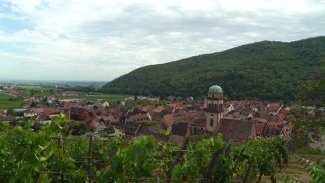 Panorama-Der-Außenbezirke-Und-Weinberge-Des-Dorfes-Kayserberg