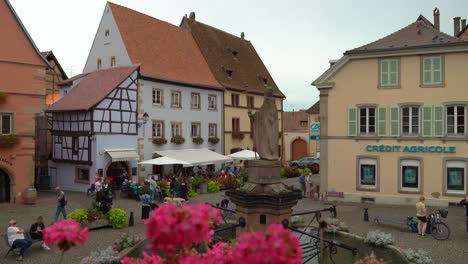 Eguisheim-Streets-have-colorful-half-timbered-houses