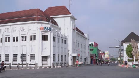 Vintage-white-huge-building-with-"BNI"-written-on-it