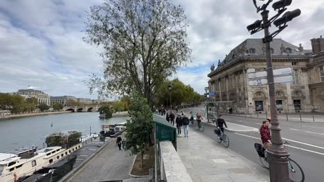 Embark-on-a-mesmerizing-Hyperlapse-Walk-through-Paris-–-a-dynamic-journey-weaving-past-iconic-landmarks,-capturing-the-city's-pulse-in-fast-paced-elegance