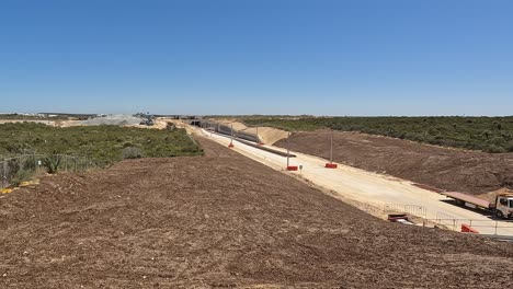 Yanchep-Rail-Extension-At-Romeo-Road-Alkimos-Showing-Tracks-Ready-To-Be-Laid
