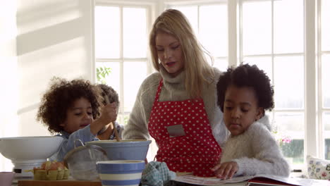 Mother-And-Children-Baking-Cake-At-Home-Shot-On-R3D