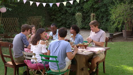Friends-Eat-And-Drink-At-Outdoor-Party-Table-Shot-On-R3D