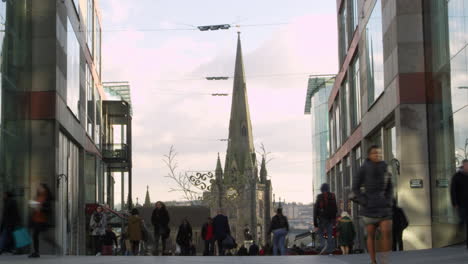 Time-Lapse-Of-St-Martin-In-The-Bullring-Church-Birmingham