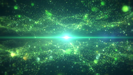 Smaragdlichter-Partikelhintergrund