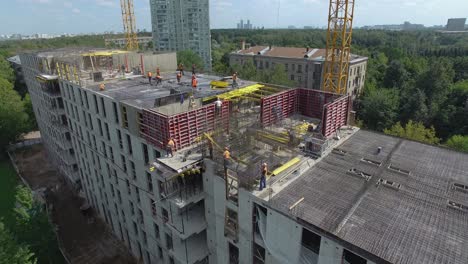 An-aerial-view-of-a-construction-process-of-a-multi-storey-building