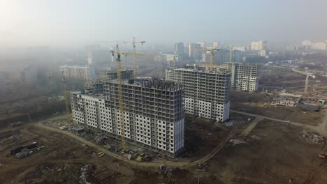 An-aerial-view-of-a-large-construction-zone-in-a-residential-area