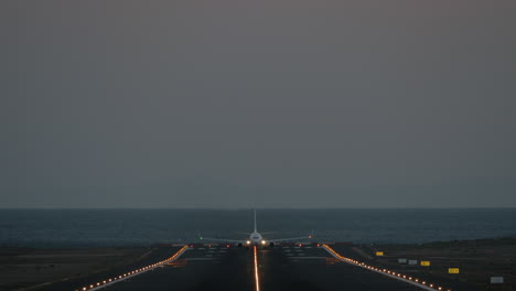 A-runway-with-a-taking-off-plane