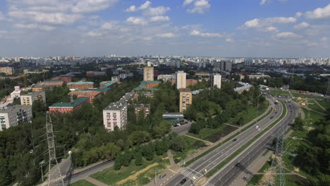 Aerial-summer-cityscape-of-Moscow-Russia