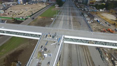 Estación-De-Ferrocarril-En-Construcción-Vista-Aérea