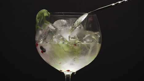 Eisgekühlter-Kohlensäurehaltiger-Gin-Cocktail