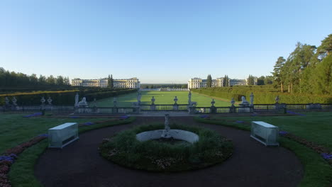 Aerial-shot-of-historical-estate-Arkhangelskoye-in-Russia