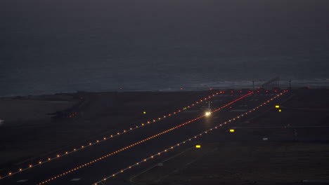 Airplane-takeoff-at-night