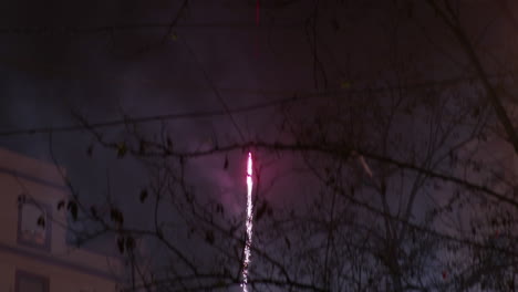 Night-fireworks-during-Fallas-festival-in-Spain