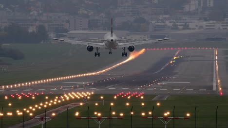 Airplane-landing-on-the-runway